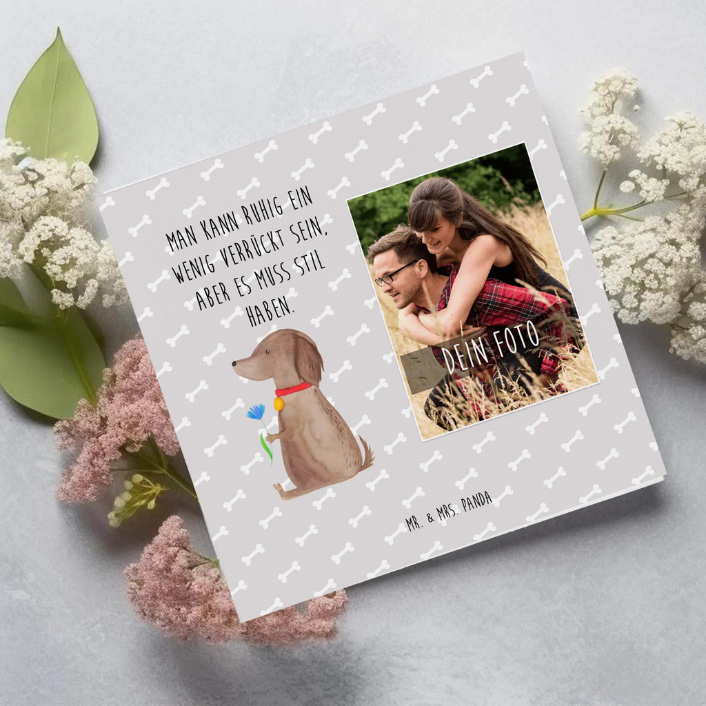 Personalized Photo Deluxe Card Dog flower Personalisierte Foto Grußkarte, Hund, Hundemotiv, Haustier, Hunderasse, Tierliebhaber, Hundebesitzer, Sprüche, Hunde, Frauchen, Hundeliebe