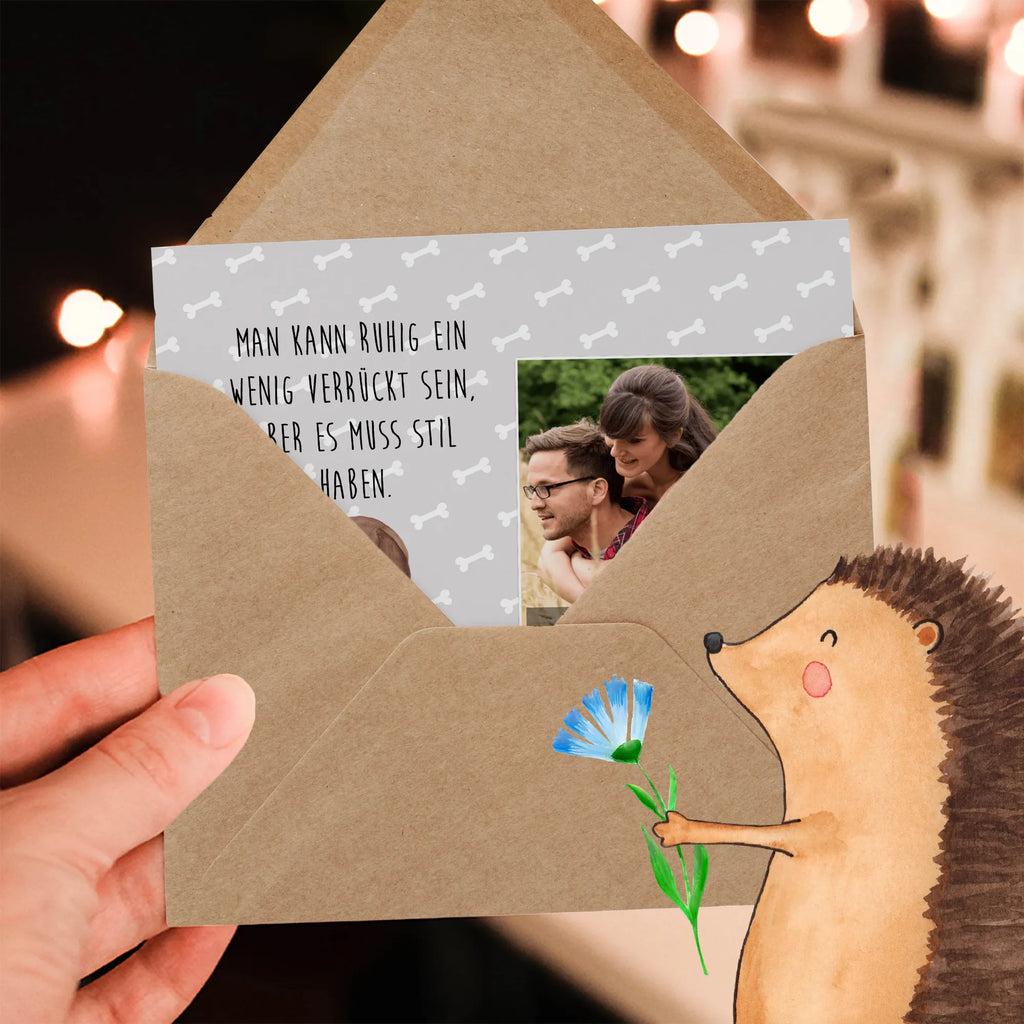 Personalized Photo Deluxe Card Dog flower Personalisierte Foto Grußkarte, Hund, Hundemotiv, Haustier, Hunderasse, Tierliebhaber, Hundebesitzer, Sprüche, Hunde, Frauchen, Hundeliebe