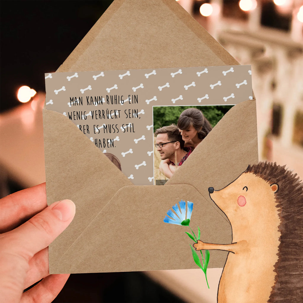 Personalized Photo Deluxe Card Dog flower Personalisierte Foto Grußkarte, Hund, Hundemotiv, Haustier, Hunderasse, Tierliebhaber, Hundebesitzer, Sprüche, Hunde, Frauchen, Hundeliebe