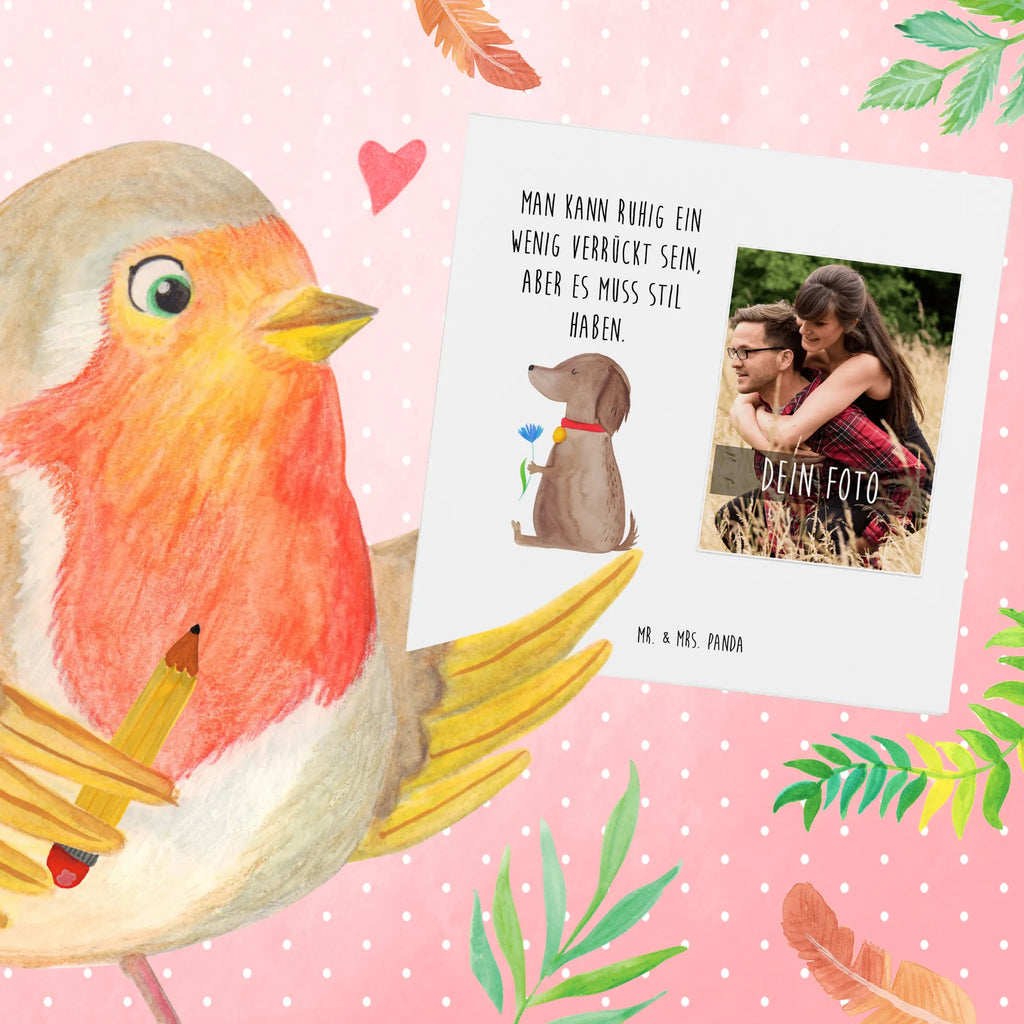 Personalized Photo Deluxe Card Dog flower Personalisierte Foto Grußkarte, Hund, Hundemotiv, Haustier, Hunderasse, Tierliebhaber, Hundebesitzer, Sprüche, Hunde, Frauchen, Hundeliebe