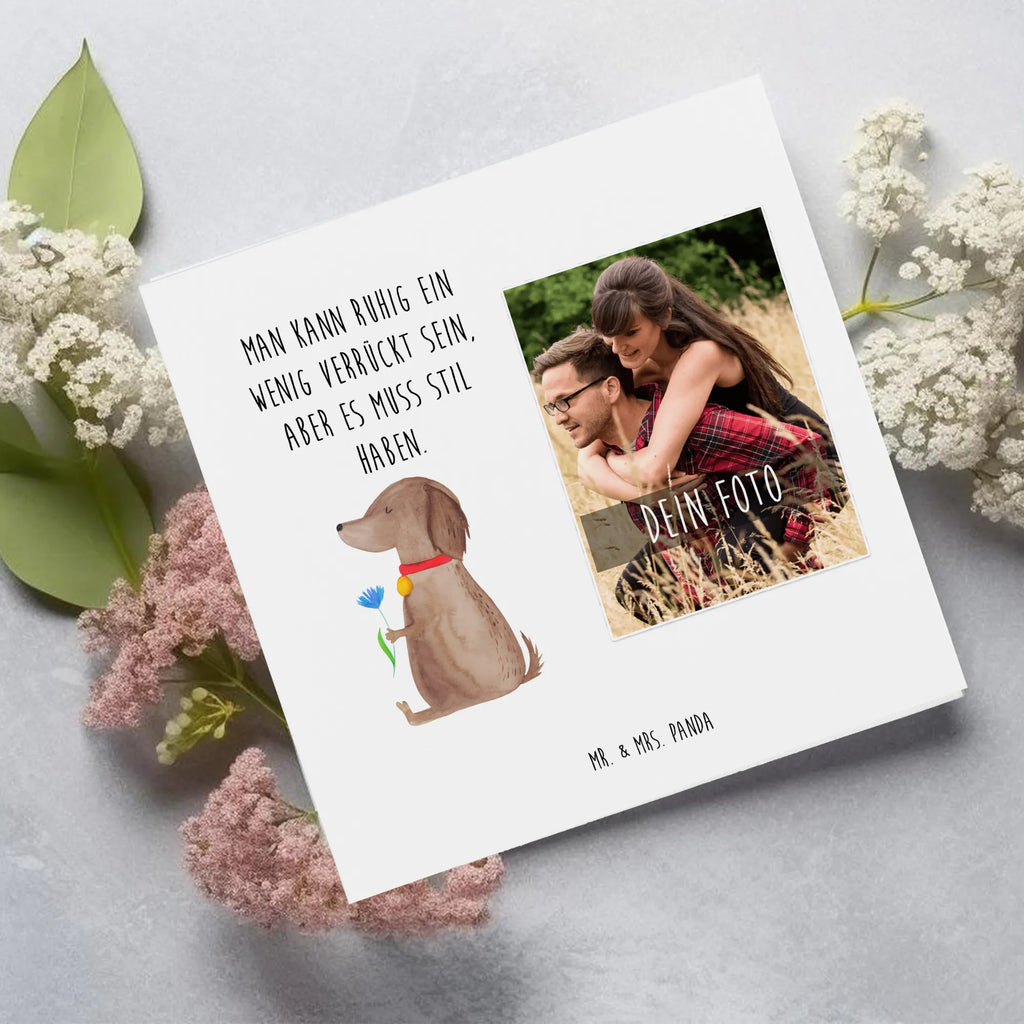 Personalized Photo Deluxe Card Dog flower Personalisierte Foto Grußkarte, Hund, Hundemotiv, Haustier, Hunderasse, Tierliebhaber, Hundebesitzer, Sprüche, Hunde, Frauchen, Hundeliebe
