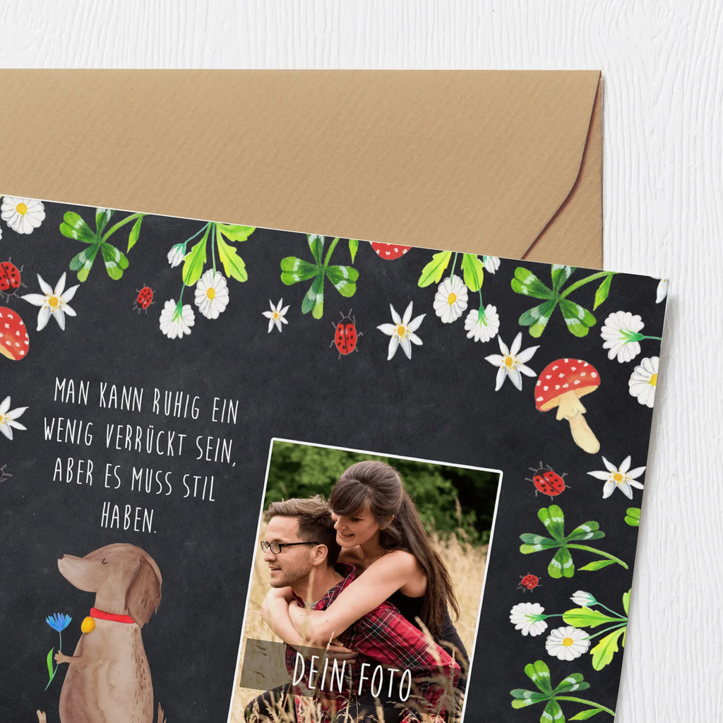 Personalized Photo Deluxe Card Dog flower Personalisierte Foto Grußkarte, Hund, Hundemotiv, Haustier, Hunderasse, Tierliebhaber, Hundebesitzer, Sprüche, Hunde, Frauchen, Hundeliebe