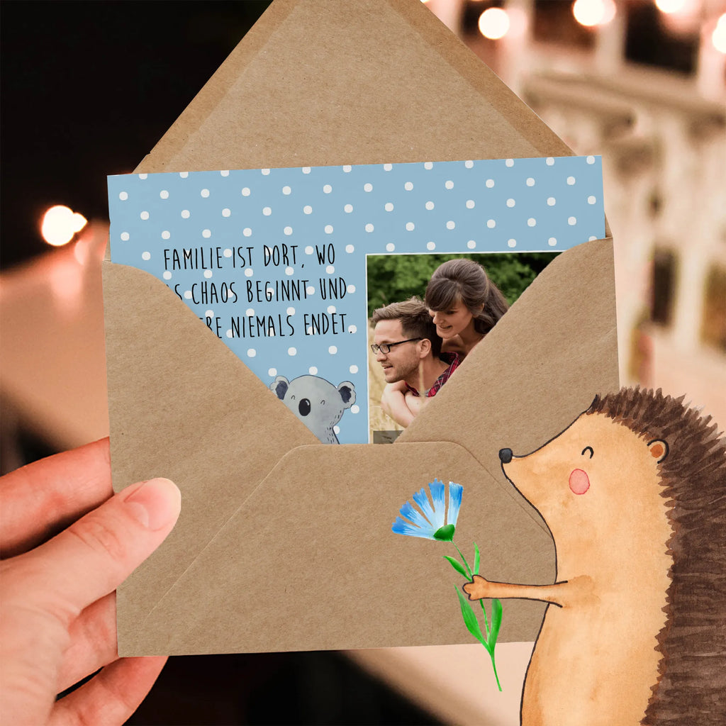 Personalized Photo Deluxe Card Koala Family Personalisierte Foto Grußkarte, Familie, Vatertag, Muttertag, Bruder, Schwester, Mama, Papa, Oma, Opa, Koala, Koalas, Kinder, Familienleben, Geschwister, Family