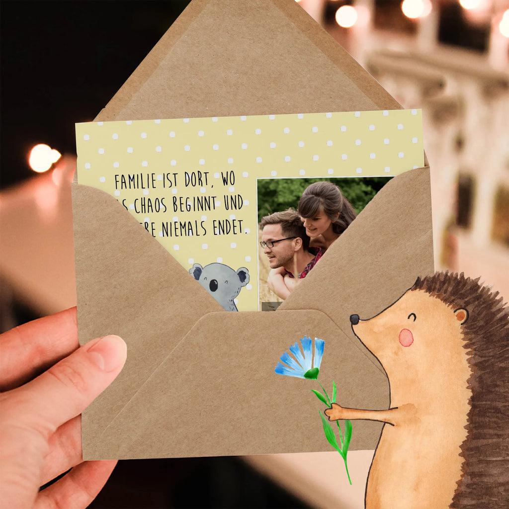 Personalized Photo Deluxe Card Koala Family Personalisierte Foto Grußkarte, Familie, Vatertag, Muttertag, Bruder, Schwester, Mama, Papa, Oma, Opa, Koala, Koalas, Kinder, Familienleben, Geschwister, Family