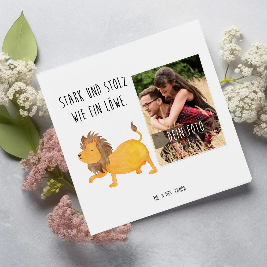 Personalized Photo Deluxe Card Star sign Lion Personalisierte Foto Grußkarte, Tierkreiszeichen, Sternzeichen, Horoskop, Astrologie, Aszendent, Geschenk August, Löwe Geschenk, König der Tiere, Geburtstag Juli, Geschenk Juli, Geburtstag August, Löwe Sternzeichen