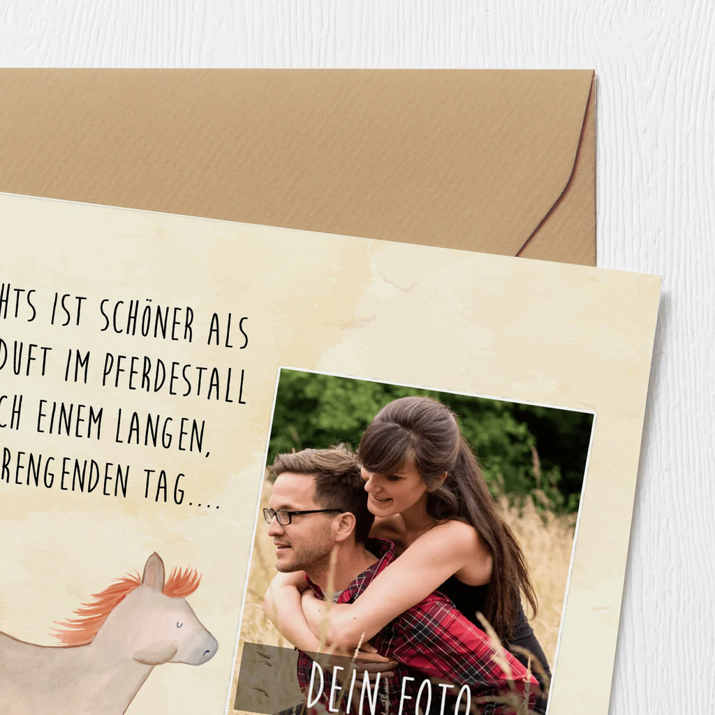 Personalisierte Foto Deluxe Karte Pferd Springen Personalisierte Foto Grußkarte, Bauernhof, Hoftiere, Landwirt, Landwirtin, Pferdebesitzer, Pony, Pferdestall, Pferd, reiten, ausreiten, Pferde, Stall
