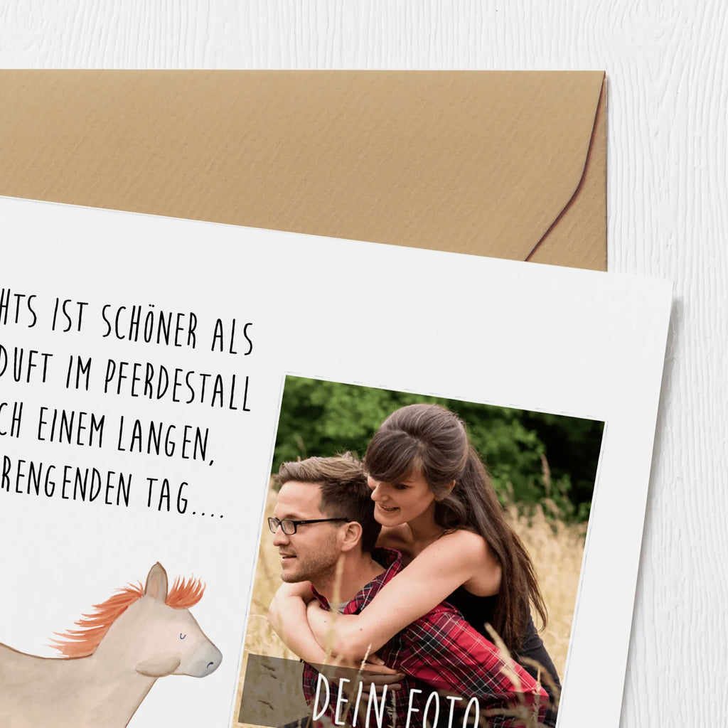 Personalisierte Foto Deluxe Karte Pferd Springen Personalisierte Foto Grußkarte, Bauernhof, Hoftiere, Landwirt, Landwirtin, Pferdebesitzer, Pony, Pferdestall, Pferd, reiten, ausreiten, Pferde, Stall