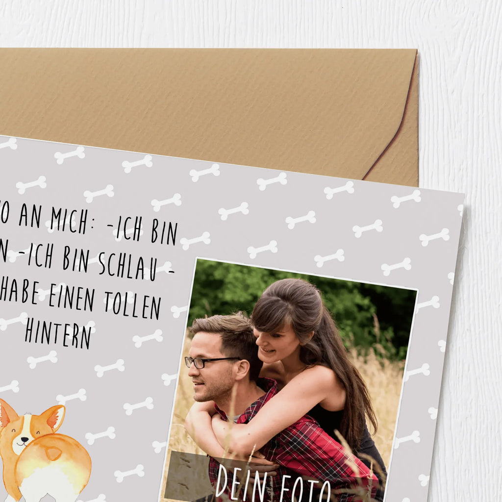 Personalized Photo Deluxe Card corgi buttocks Personalisierte Foto Grußkarte, Hund, Hundemotiv, Haustier, Hunderasse, Tierliebhaber, Hundebesitzer, Sprüche, Corgie, Motivation, Spruch, Selbstliebe, Hundeliebe