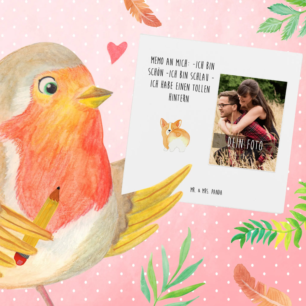 Personalized Photo Deluxe Card corgi buttocks Personalisierte Foto Grußkarte, Hund, Hundemotiv, Haustier, Hunderasse, Tierliebhaber, Hundebesitzer, Sprüche, Corgie, Motivation, Spruch, Selbstliebe, Hundeliebe