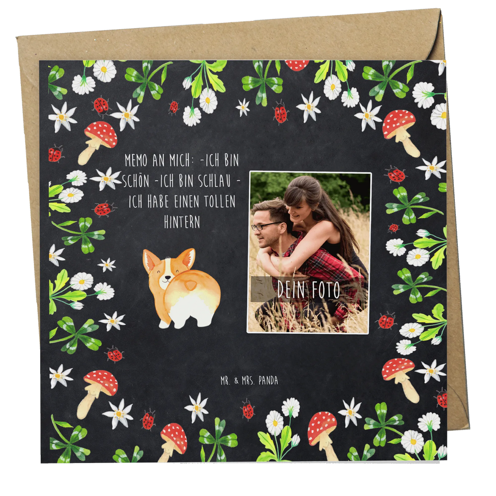 Personalized Photo Deluxe Card corgi buttocks Personalisierte Foto Grußkarte, Hund, Hundemotiv, Haustier, Hunderasse, Tierliebhaber, Hundebesitzer, Sprüche, Corgie, Motivation, Spruch, Selbstliebe, Hundeliebe