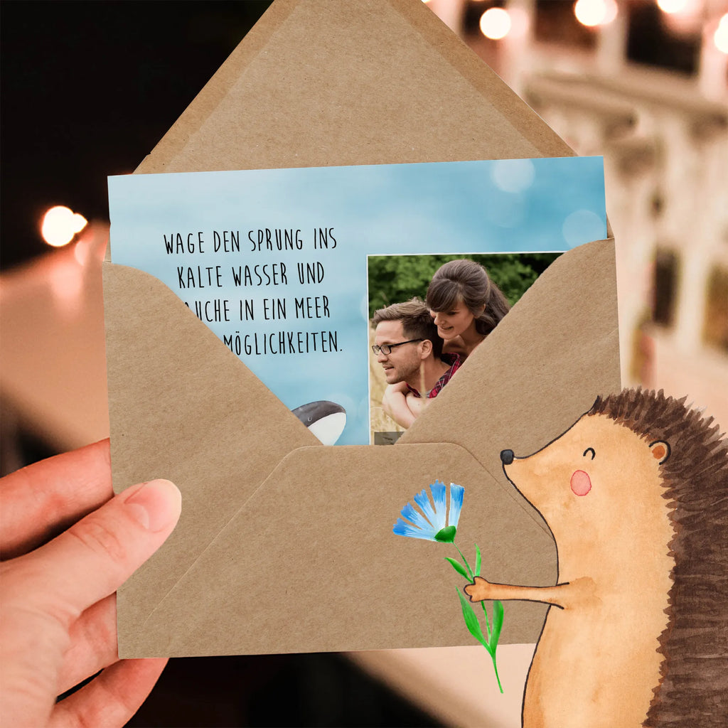 Personalisierte Foto Deluxe Karte Orca Personalisierte Foto Grußkarte, Meerestiere, Meer, Urlaub, Orca, Killerwal, Möglichkeiten, Selbstliebe, Wal, Motivation, Startup, Arbeit, Neustart, Orcas, Büro