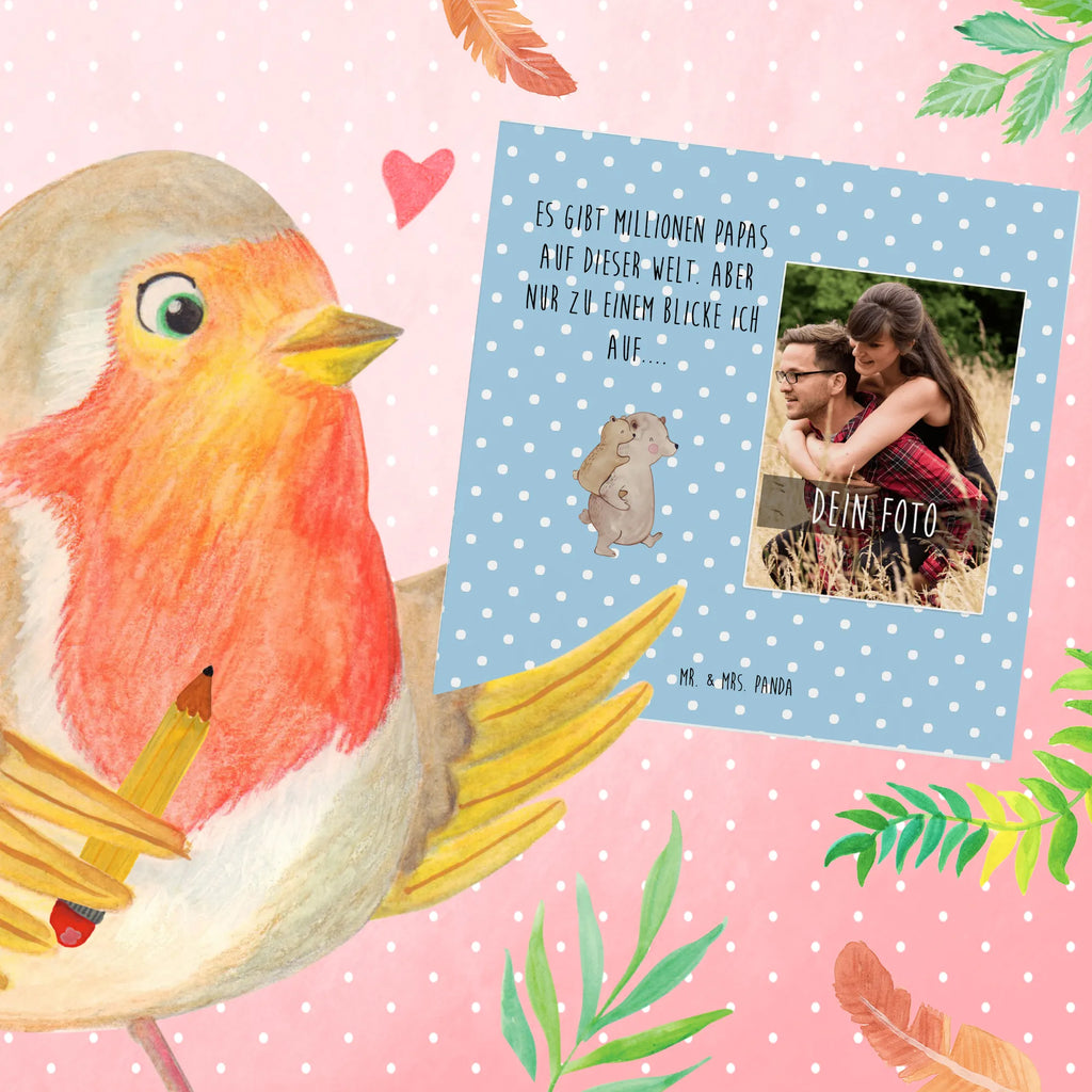 Personalisierte Foto Deluxe Karte Papa Bär Personalisierte Foto Grußkarte, Familie, Vatertag, Muttertag, Bruder, Schwester, Mama, Papa, Oma, Opa, Geschenk, Onkel, Papi, Vater, Geburtstag, Vati