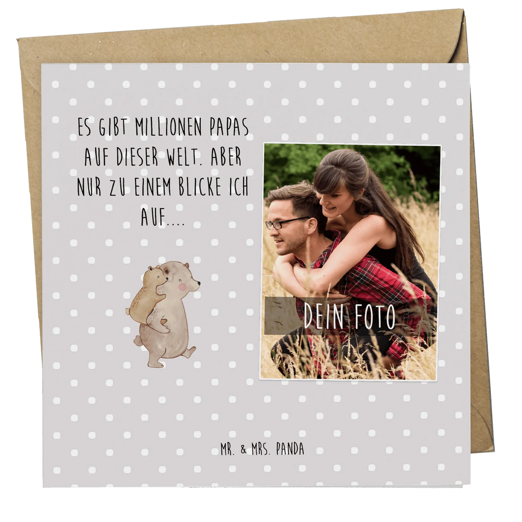 Personalisierte Foto Deluxe Karte Papa Bär Personalisierte Foto Grußkarte, Familie, Vatertag, Muttertag, Bruder, Schwester, Mama, Papa, Oma, Opa, Geschenk, Onkel, Papi, Vater, Geburtstag, Vati