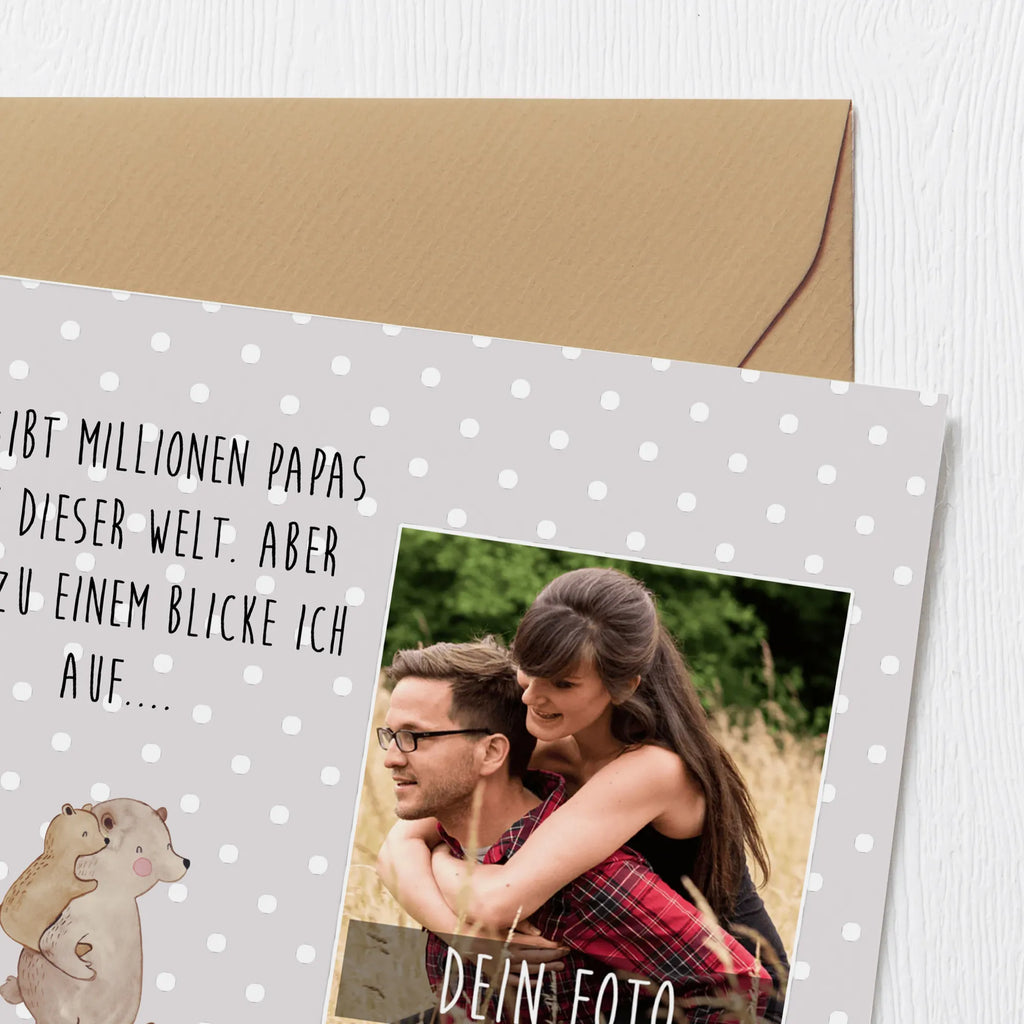 Personalisierte Foto Deluxe Karte Papa Bär Personalisierte Foto Grußkarte, Familie, Vatertag, Muttertag, Bruder, Schwester, Mama, Papa, Oma, Opa, Geschenk, Onkel, Papi, Vater, Geburtstag, Vati