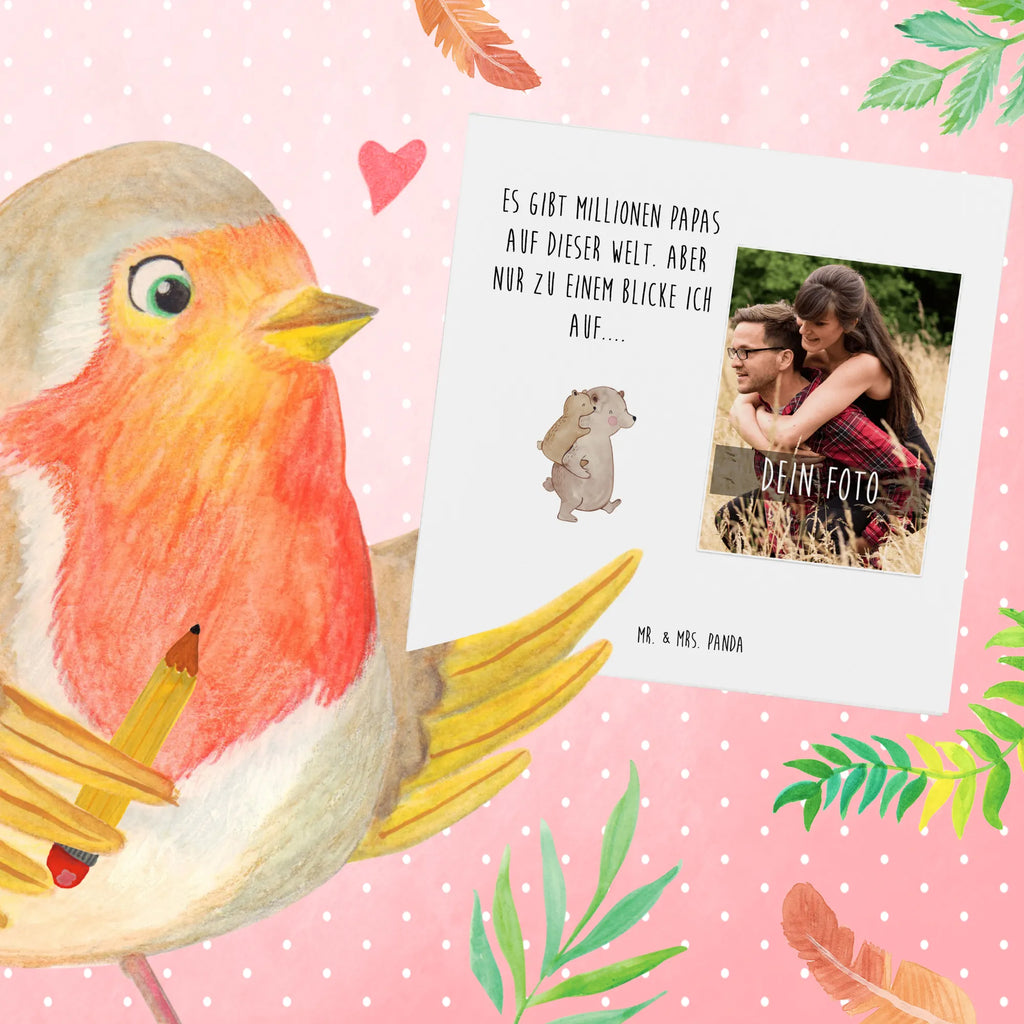 Personalisierte Foto Deluxe Karte Papa Bär Personalisierte Foto Grußkarte, Familie, Vatertag, Muttertag, Bruder, Schwester, Mama, Papa, Oma, Opa, Geschenk, Onkel, Papi, Vater, Geburtstag, Vati