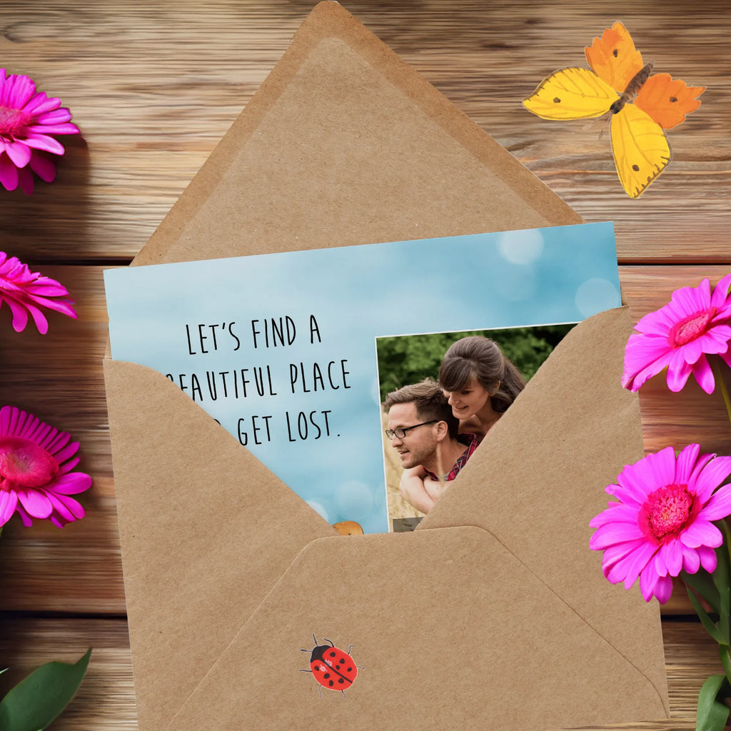 Personalisierte Foto Deluxe Karte Schildkröte Marschieren Personalisierte Foto Grußkarte, Meerestiere, Meer, Urlaub, Lieblingsmensch, Neustart, Schildkröte, Reiselust, Schildkröten, get lost, Abenteuer, Inspiration, Motivation