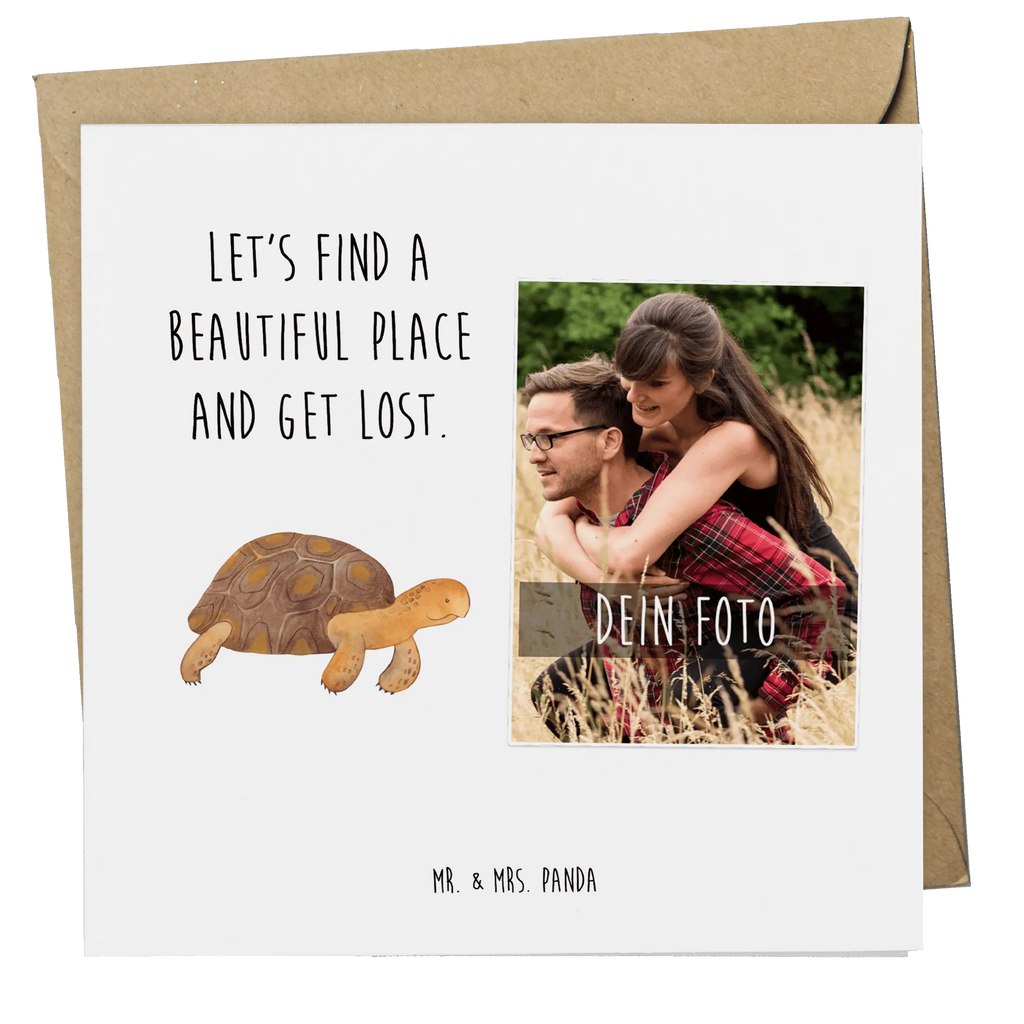 Personalisierte Foto Deluxe Karte Schildkröte Marschieren Personalisierte Foto Grußkarte, Meerestiere, Meer, Urlaub, Lieblingsmensch, Neustart, Schildkröte, Reiselust, Schildkröten, get lost, Abenteuer, Inspiration, Motivation