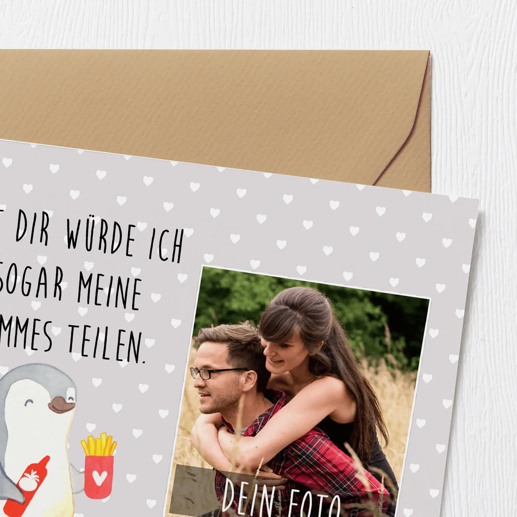 Personalized Photo Deluxe Card penguin French fries Personalisierte Foto Grußkarte, Liebe, Partner, Freund, Freundin, Ehemann, Ehefrau, Heiraten, Verlobung, Heiratsantrag, Liebesgeschenk, Jahrestag, Hocheitstag, für Männer, Geschenk für Freundin, Liebesbeweis, für Ehemann, Geschenk für Frauen, Geschenk für Partner, Hochzeitstag, Mitbringsel, Valentinstag