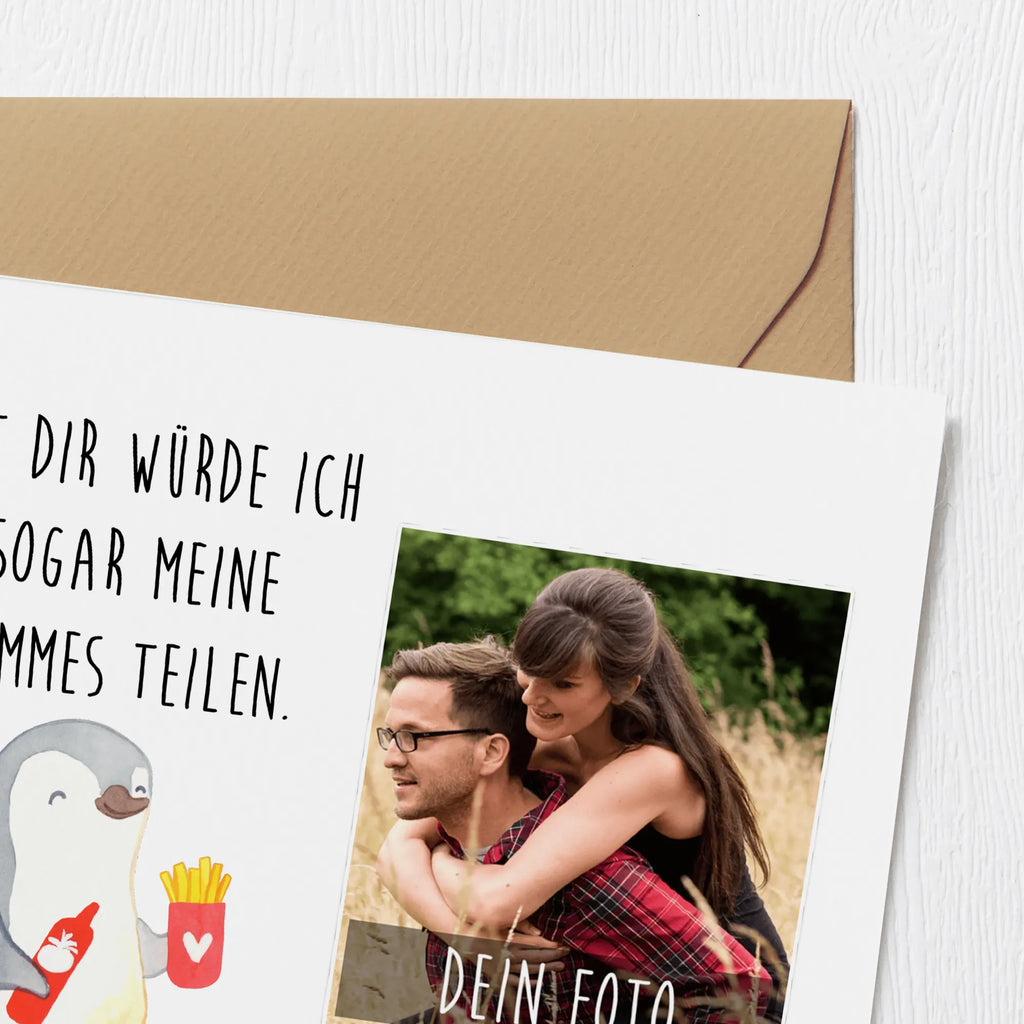 Personalized Photo Deluxe Card penguin French fries Personalisierte Foto Grußkarte, Liebe, Partner, Freund, Freundin, Ehemann, Ehefrau, Heiraten, Verlobung, Heiratsantrag, Liebesgeschenk, Jahrestag, Hocheitstag, für Männer, Geschenk für Freundin, Liebesbeweis, für Ehemann, Geschenk für Frauen, Geschenk für Partner, Hochzeitstag, Mitbringsel, Valentinstag