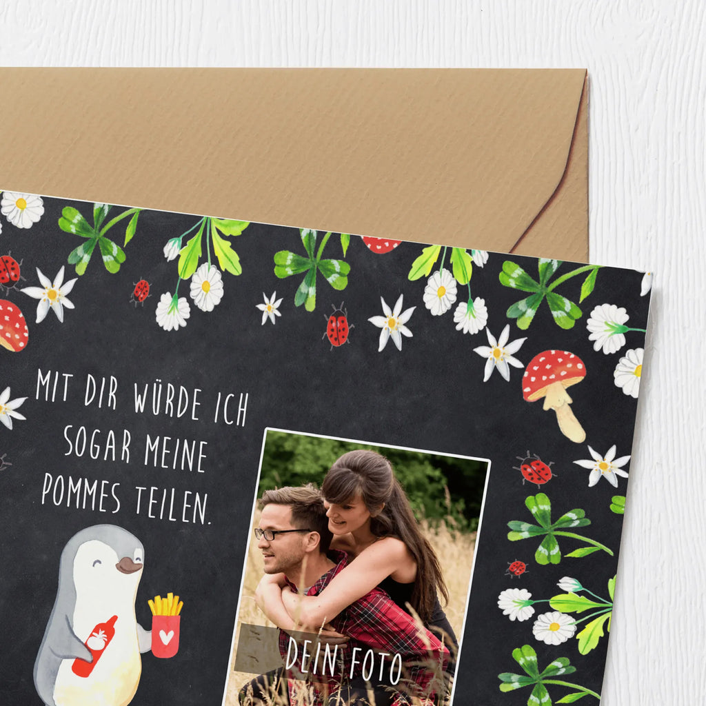 Personalized Photo Deluxe Card penguin French fries Personalisierte Foto Grußkarte, Liebe, Partner, Freund, Freundin, Ehemann, Ehefrau, Heiraten, Verlobung, Heiratsantrag, Liebesgeschenk, Jahrestag, Hocheitstag, für Männer, Geschenk für Freundin, Liebesbeweis, für Ehemann, Geschenk für Frauen, Geschenk für Partner, Hochzeitstag, Mitbringsel, Valentinstag