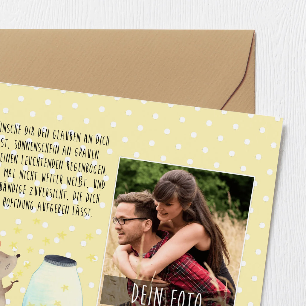 Personalized Photo Deluxe Card Mouse Stars Personalisierte Foto Grußkarte, Tiermotive, Gute Laune, lustige Sprüche, Tiere, Maus, Sterne, Wunsch, Kind, Taufe, Taufgeschenk, Geburt, Schwangerschaft, erstes Kind, Kindergeburtstag, Geburtstag, Hoffnung, Träume