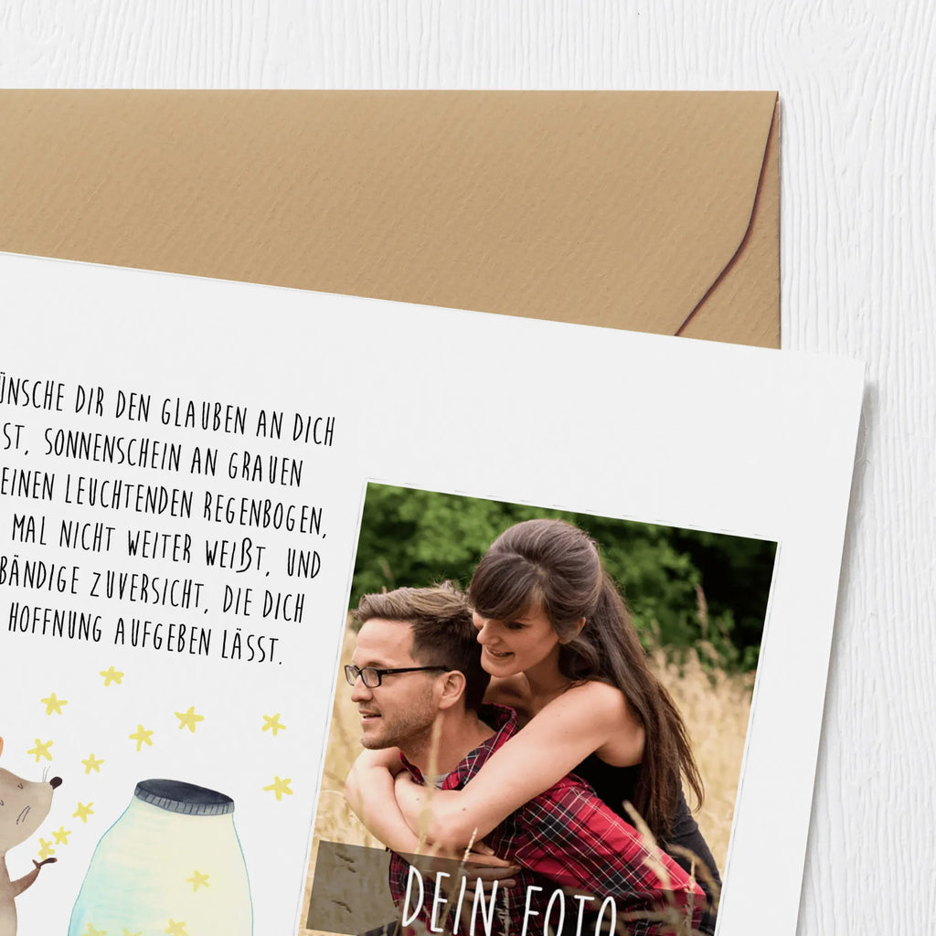 Personalized Photo Deluxe Card Mouse Stars Personalisierte Foto Grußkarte, Tiermotive, Gute Laune, lustige Sprüche, Tiere, Maus, Sterne, Wunsch, Kind, Taufe, Taufgeschenk, Geburt, Schwangerschaft, erstes Kind, Kindergeburtstag, Geburtstag, Hoffnung, Träume