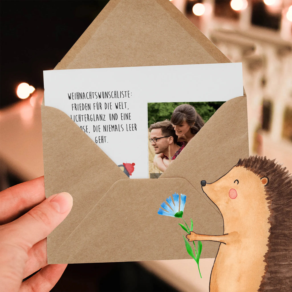 Personalized Photo Deluxe Card penguin Christmas tree Personalisierte Foto Grußkarte, Winter, Weihnachten, Weihnachtsdeko, Nikolaus, Advent, Heiligabend, Wintermotiv, Pinguin