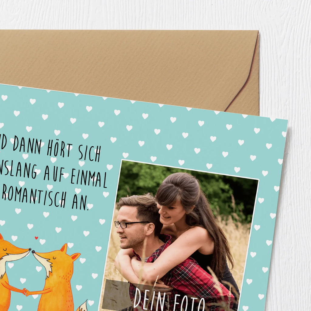 Personalisierte Foto Deluxe Karte Füchse Liebe Personalisierte Foto Grußkarte, Fuchs, Freund, Liebesbeweis, Partner, Ehe, Ehefrau, Ehemann, Paar, Freundin, Füchse, Liebe, Fox, Liebespaar, Verlobte