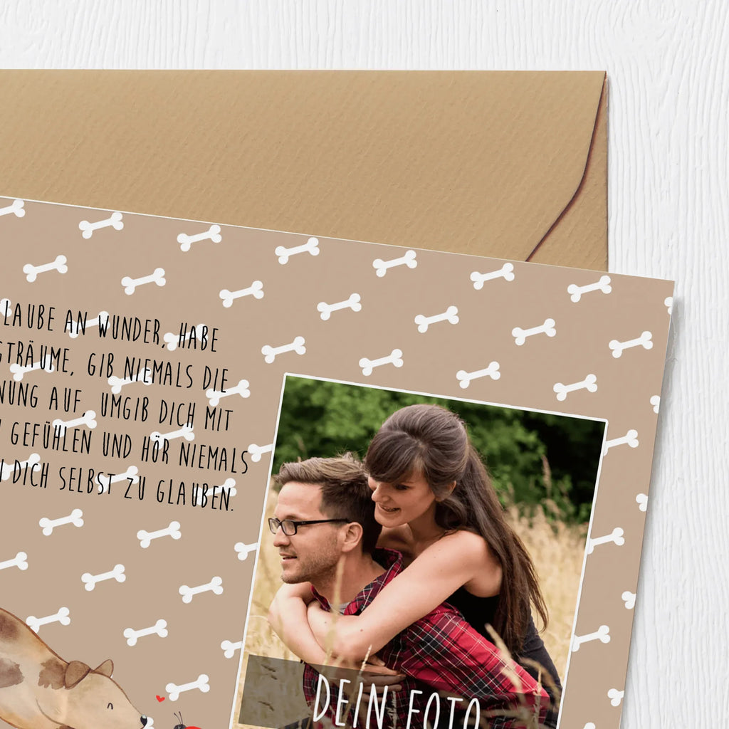 Personalisierte Foto Deluxe Karte Hund Marienkäfer Personalisierte Foto Grußkarte, Hund, Hundemotiv, Haustier, Hunderasse, Tierliebhaber, Hundebesitzer, Sprüche, Hunde, Mischling, Marienkäfer, Hundespruch, Mischlinghund