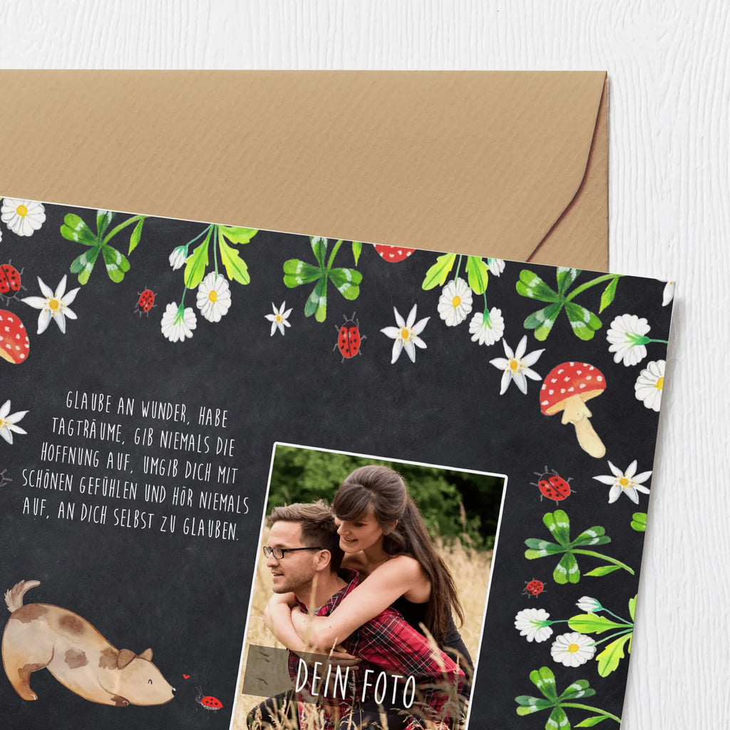 Personalisierte Foto Deluxe Karte Hund Marienkäfer Personalisierte Foto Grußkarte, Hund, Hundemotiv, Haustier, Hunderasse, Tierliebhaber, Hundebesitzer, Sprüche, Hunde, Mischling, Marienkäfer, Hundespruch, Mischlinghund