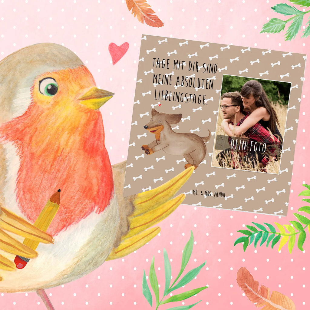 Personalisierte Foto Deluxe Karte Hund Dackel Personalisierte Foto Grußkarte, Hund, Hundemotiv, Haustier, Hunderasse, Tierliebhaber, Hundebesitzer, Sprüche, Dachshund, Dackel, Hunde, happy dog