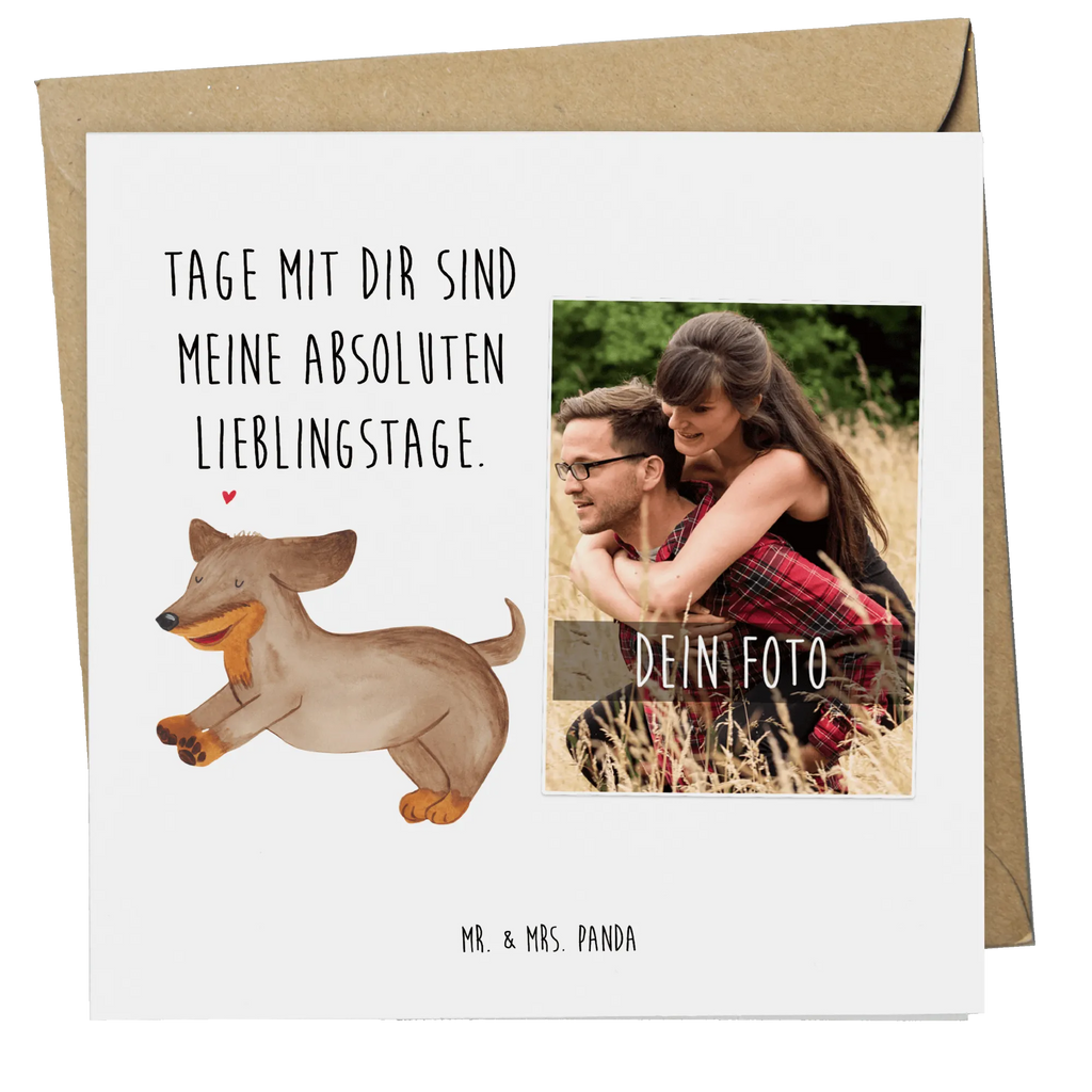 Personalisierte Foto Deluxe Karte Hund Dackel Personalisierte Foto Grußkarte, Hund, Hundemotiv, Haustier, Hunderasse, Tierliebhaber, Hundebesitzer, Sprüche, Dachshund, Dackel, Hunde, happy dog