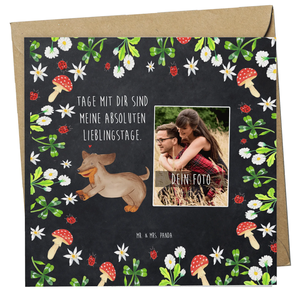 Personalisierte Foto Deluxe Karte Hund Dackel Personalisierte Foto Grußkarte, Hund, Hundemotiv, Haustier, Hunderasse, Tierliebhaber, Hundebesitzer, Sprüche, Dachshund, Dackel, Hunde, happy dog