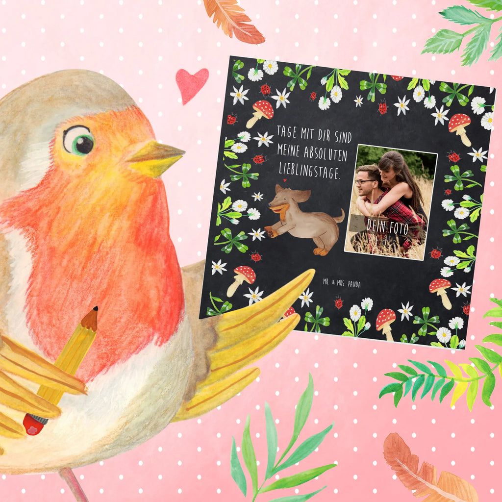 Personalisierte Foto Deluxe Karte Hund Dackel Personalisierte Foto Grußkarte, Hund, Hundemotiv, Haustier, Hunderasse, Tierliebhaber, Hundebesitzer, Sprüche, Dachshund, Dackel, Hunde, happy dog