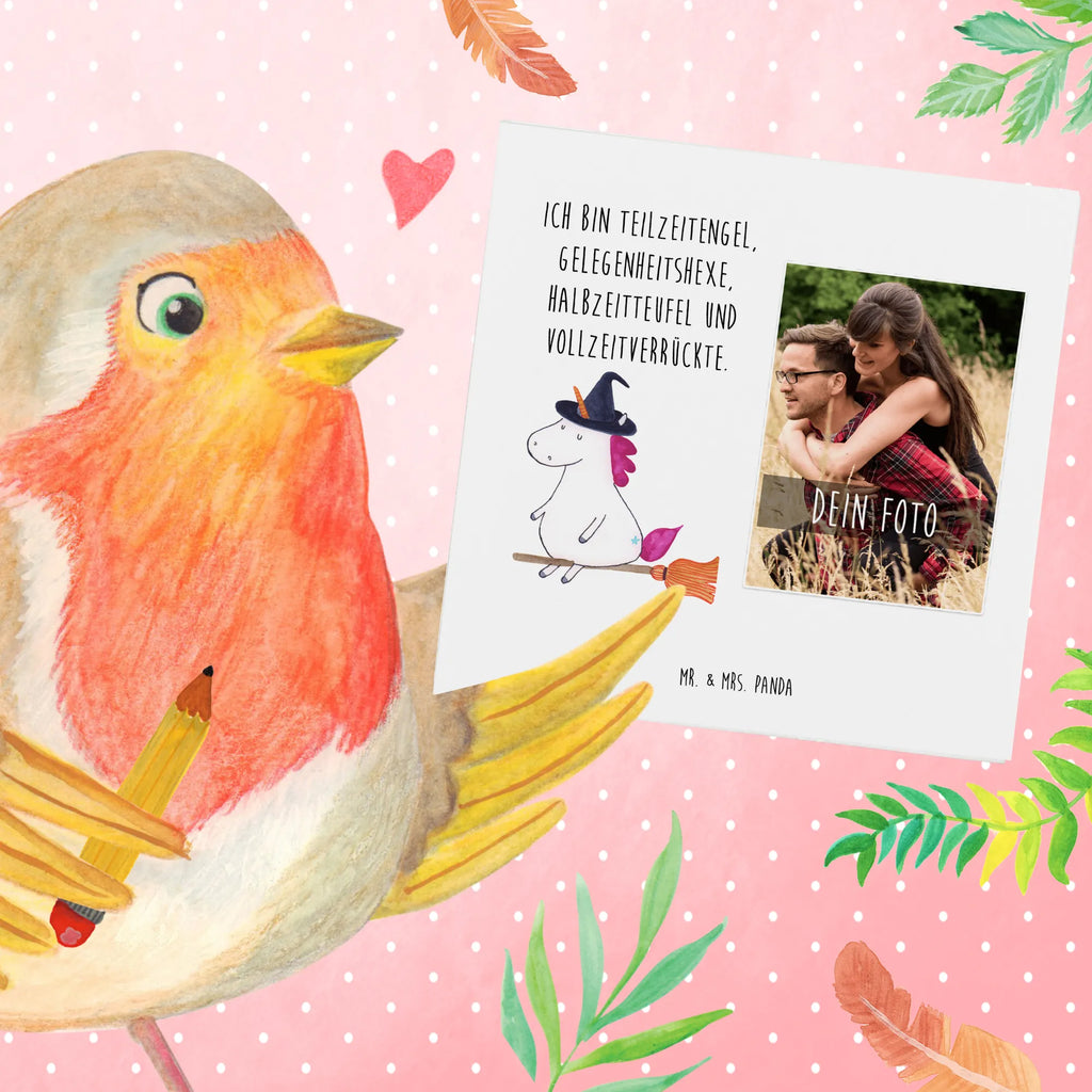 Personalisierte Foto Deluxe Karte Einhorn Hexe Personalisierte Foto Grußkarte, Einhorn, Einhörner, Einhorn Deko, Unicorn, Engel, Zicke, Hexe, Ehefrau, Freundin, Leben, Verrückte, Frau, Teufel