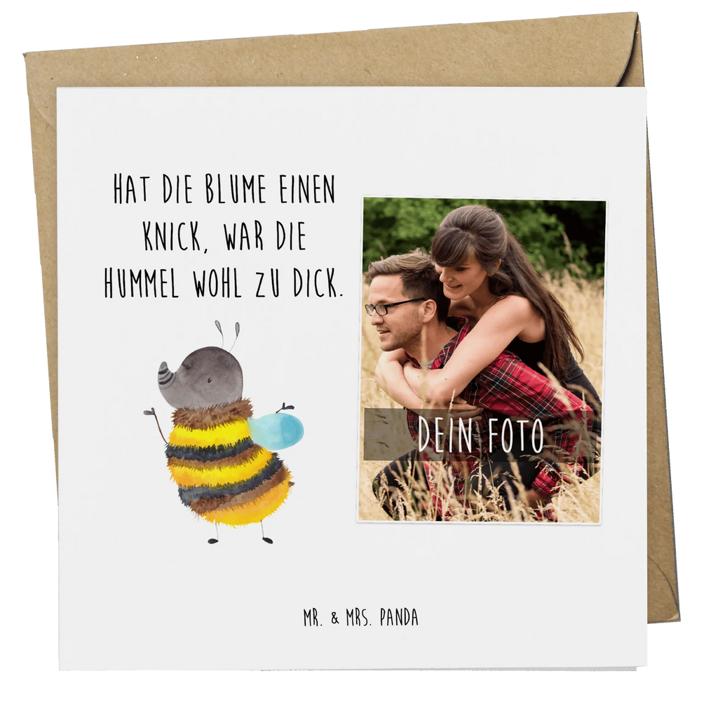 Personalized Photo Deluxe Card bumblebee fluffy Personalisierte Foto Grußkarte, Tiermotive, Gute Laune, lustige Sprüche, Tiere, Hummel, Flauschig, Biene, Blume, Natur