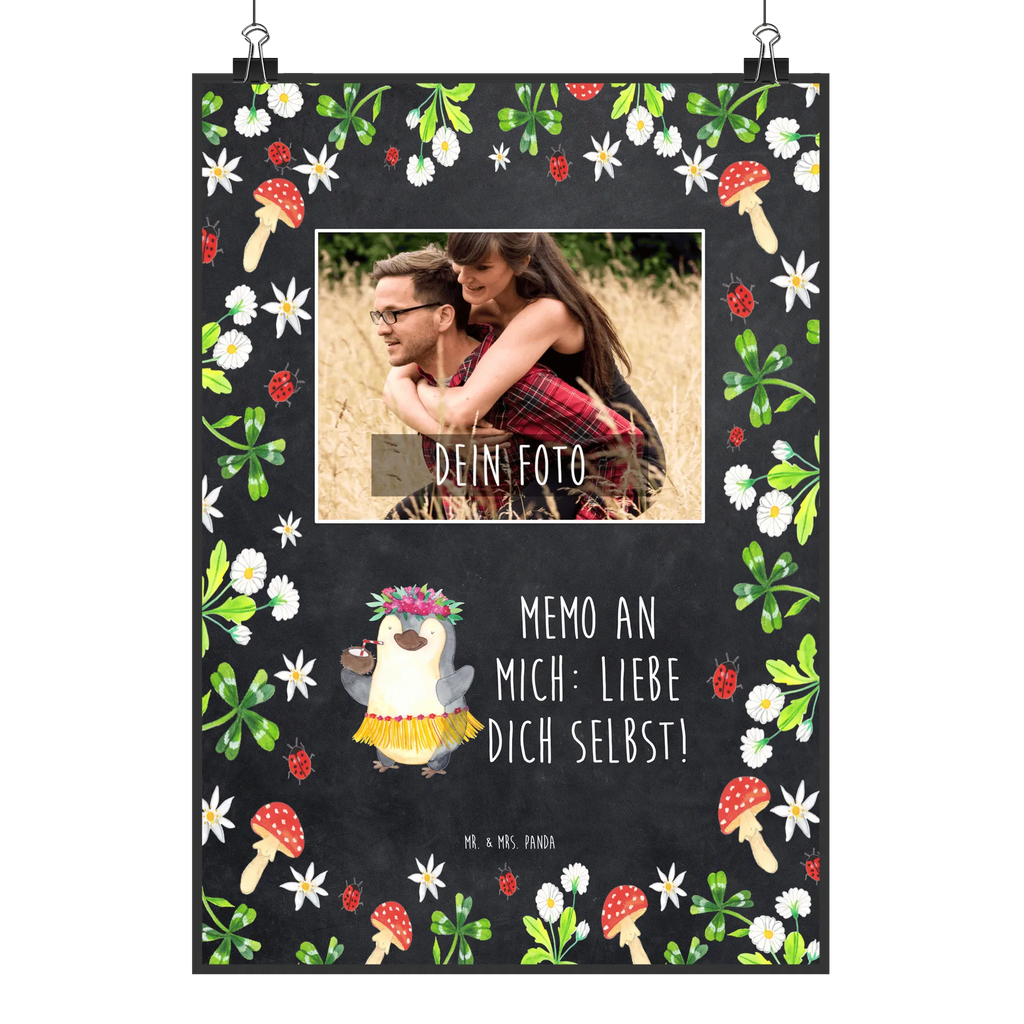 Personalisiertes Foto Poster Pinguin Kokosnuss Personalisiertes Foto Poster, Pinguin, Kokosnuss, Urlaub, Hawaii, Pinguine, Aloha