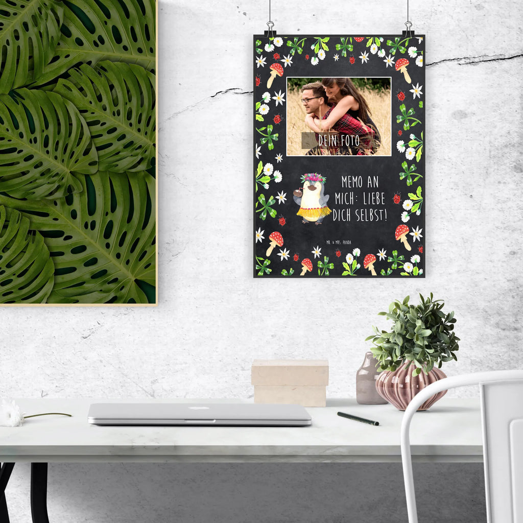 Personalisiertes Foto Poster Pinguin Kokosnuss Personalisiertes Foto Poster, Pinguin, Kokosnuss, Urlaub, Hawaii, Pinguine, Aloha