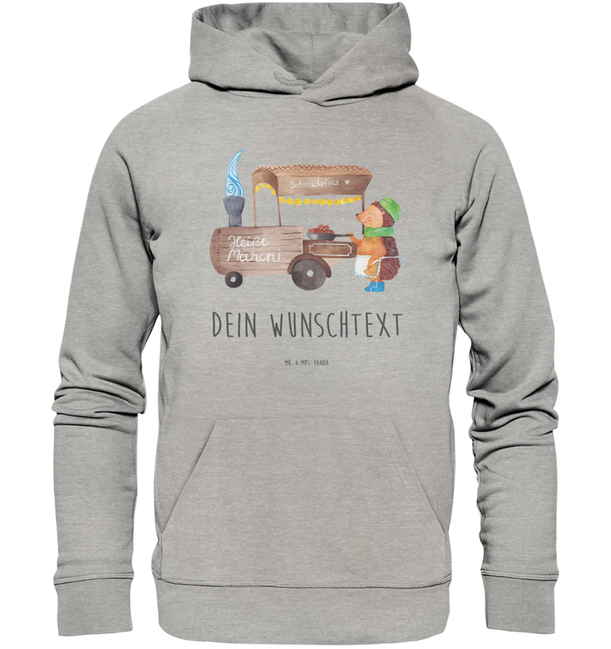 Personalized hoodie hedgehog Chestnuts snow, Christmas time