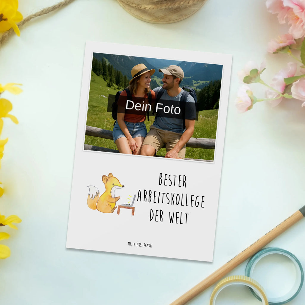 Personalisierte Foto Postkarte Fuchs Bester Arbeitskollege der Welt Personalisierte Foto Postkarte, für, Dankeschön, Geschenk, Schenken, Geburtstag, Geburtstagsgeschenk, Geschenkidee, Danke, Bedanken, Mitbringsel, Freude machen, Geschenktipp, Arbeitskollege, Kollege, Büro, Abschiedsgeschenk, Ruhestand, Arbeit, Mitarbeiter, Berufsgenosse, Beruf