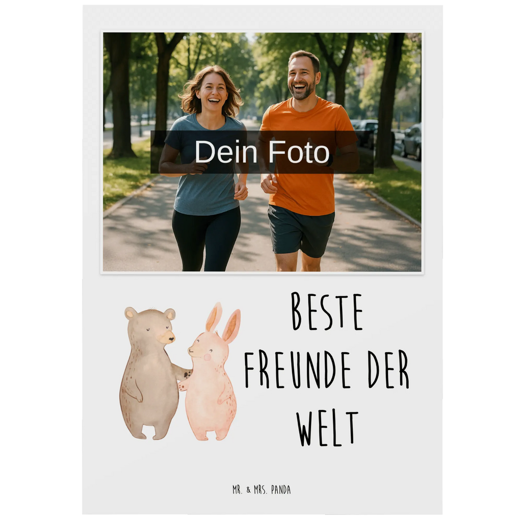 Personalisierte Foto Postkarte Hase Beste Freunde der Welt Personalisierte Foto Postkarte, für, Dankeschön, Geschenk, Schenken, Geburtstag, Geburtstagsgeschenk, Geschenkidee, Danke, Bedanken, Mitbringsel, Freude machen, Geschenktipp, Freunde, best friends, Freundschaft, Freundin, Freund, Clique, Kumpel, bae, bff