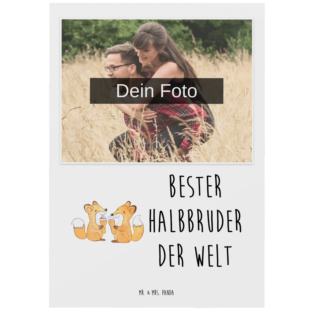 Personalisierte Foto Postkarte Fuchs Bester Halbbruder der Welt Personalisierte Foto Postkarte, für, Dankeschön, Geschenk, Schenken, Geburtstag, Geburtstagsgeschenk, Geschenkidee, Danke, Bedanken, Mitbringsel, Freude machen, Geschenktipp, Halbbruder, Stiefbruder, Stief, Stiefgeschwister, Bruder, Brudi, Geschwister, Bruderherz, Schwester, Familie, Kleinigkeit, Brother, Bester, Sohn