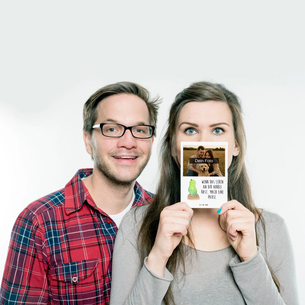 Personalisierte Foto Postkarte Schildkröte Pause Personalisierte Foto Postkarte, Schildkröte, Achtsamkeit, Entschleunigen, achtsam