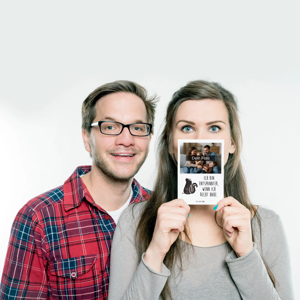Personalisierte Foto Postkarte Stinktier Sitzen Personalisierte Foto Postkarte, Stinktier, Skunk, Raubtier, Wildtier, Besserwisser, Recht, Stinker, Büro, Spruch, Stinki