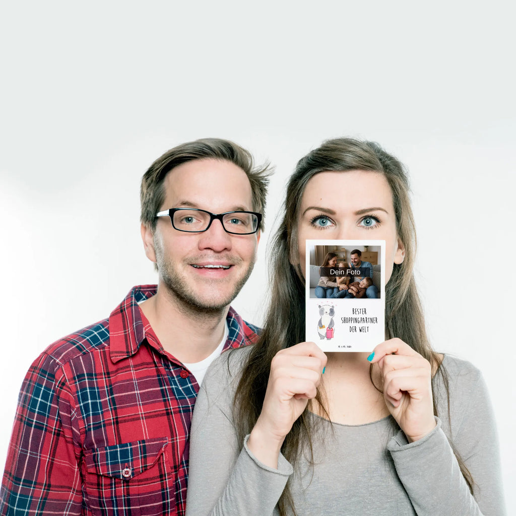 Personalisierte Foto Postkarte Panda Bester Shoppingpartner der Welt Personalisierte Foto Postkarte, für, Dankeschön, Geschenk, Schenken, Geburtstag, Geburtstagsgeschenk, Geschenkidee, Danke, Bedanken, Mitbringsel, Freude machen, Geschenktipp, Queen, bff, Freund, Einkaufen, Shopping, Bester, Freundin, Shopping-Queen, Shoppingpartner, Shoppen, Partner, Begleitung