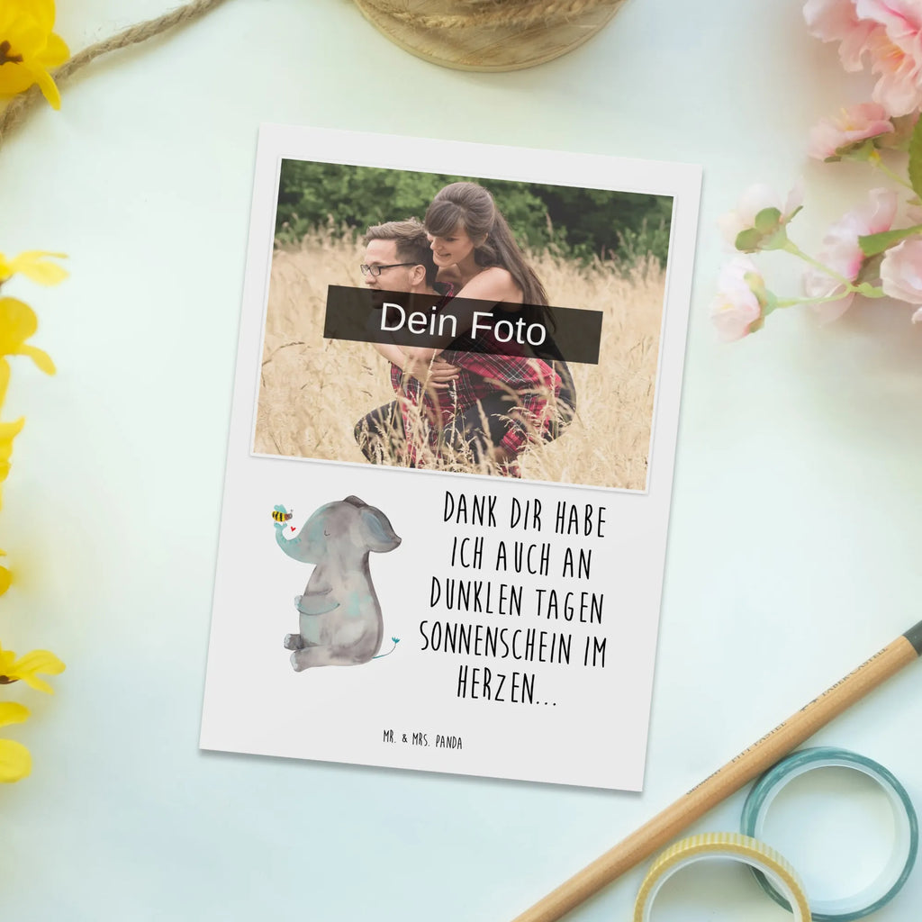 Personalized Photo Postcard elephant bee Personalisierte Foto Postkarte, Tiermotive, Gute Laune, lustige Sprüche, Tiere, Elefant, Biene, Liebe, Liebesbeweis, Jahrestag, Liebesgeschenk, Heiratsantrag, Hochzeitsgeschenk, Liebesspruch