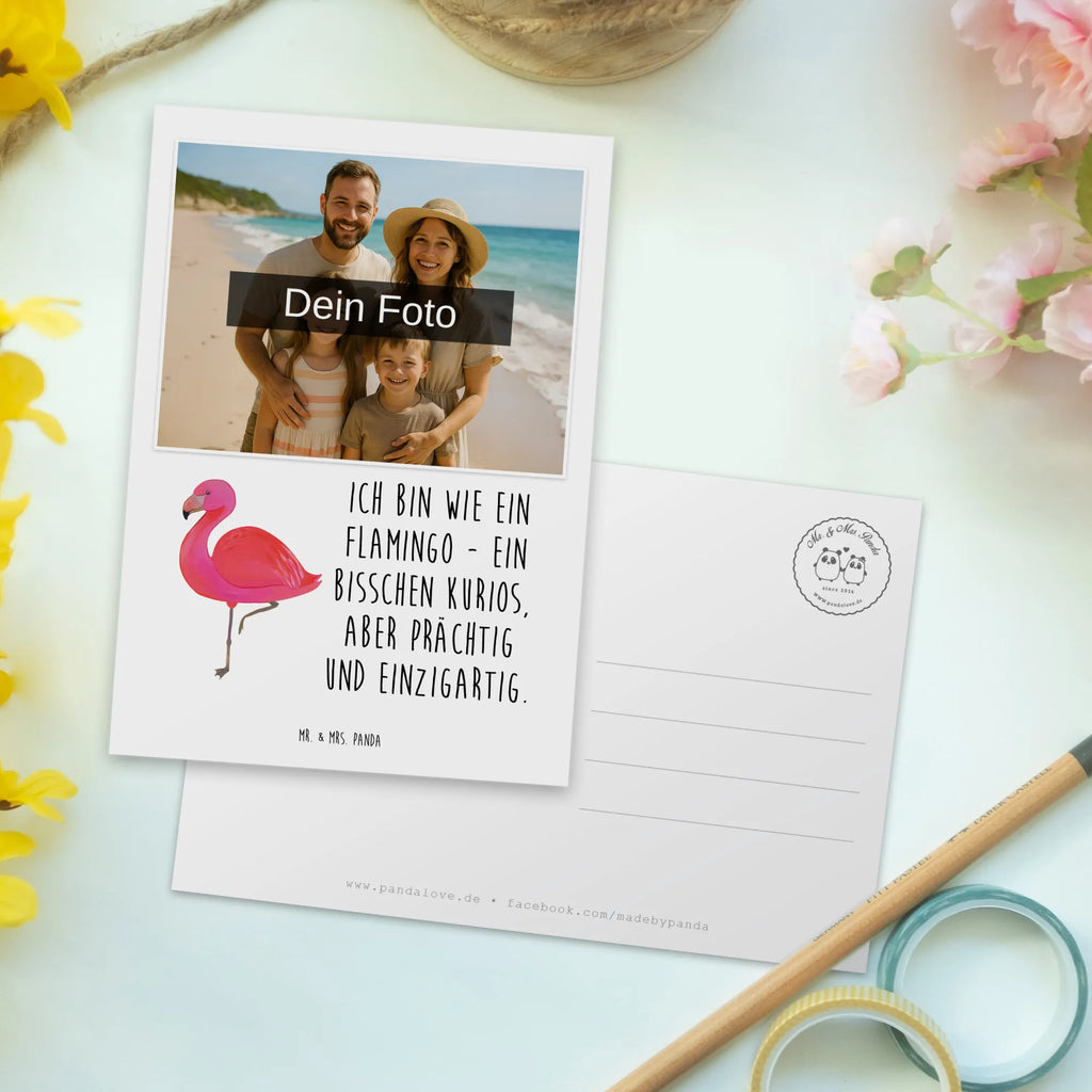 Personalized Photo Postcard flamingo Classic Personalisierte Foto Postkarte, Flamingo, Freundinnen, Sohn, Tochter, Geschwister, ich, Freundin, Einzigartig, für mich, Spruch, Außenseiter, Stolz, Selbstliebe
