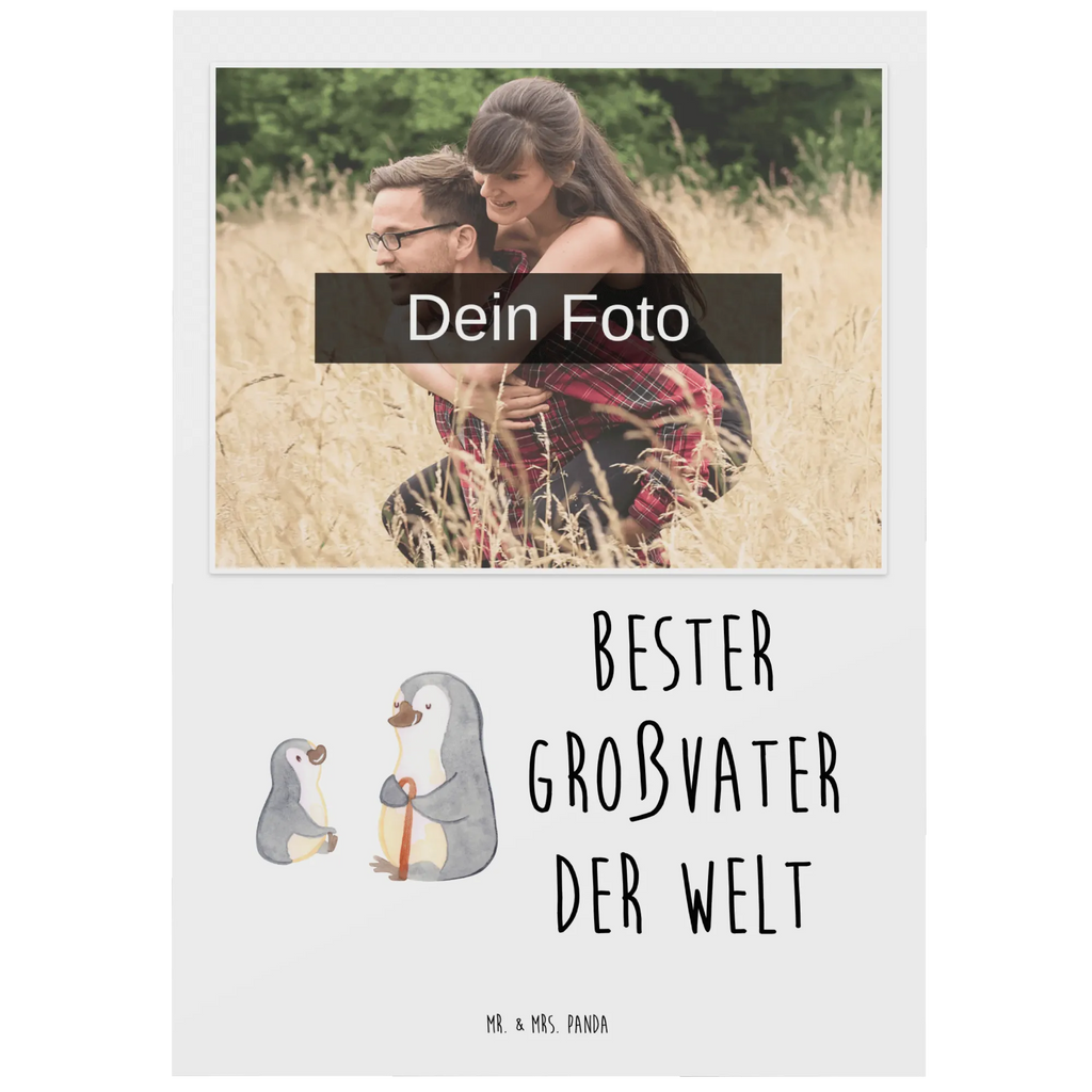 Personalisierte Foto Postkarte Pinguin Bester Großvater der Welt Personalisierte Foto Postkarte, für, Dankeschön, Geschenk, Schenken, Geburtstag, Geburtstagsgeschenk, Geschenkidee, Danke, Bedanken, Mitbringsel, Freude machen, Geschenktipp, Großvater, Grossvater, Opa, Opi. Großpapa, Großeltern, Enkel, Enkelin, Enkelkind, Kleinigkeit, Oppa, Oppi, Bester