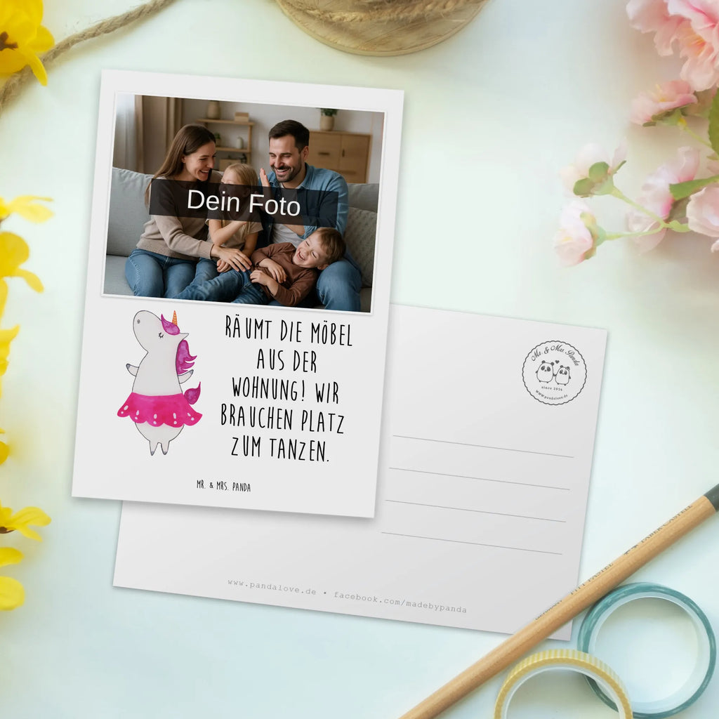 Personalisierte Foto Postkarte Einhorn Ballerina Personalisierte Foto Postkarte, Einhorn, Einhörner, Einhorn Deko, Unicorn, Ballerina, Feiern, Lebensfreude, Geburtstag, Spaß, Tanzen, Wohnung, Party, Tänzerin, Lebenslust