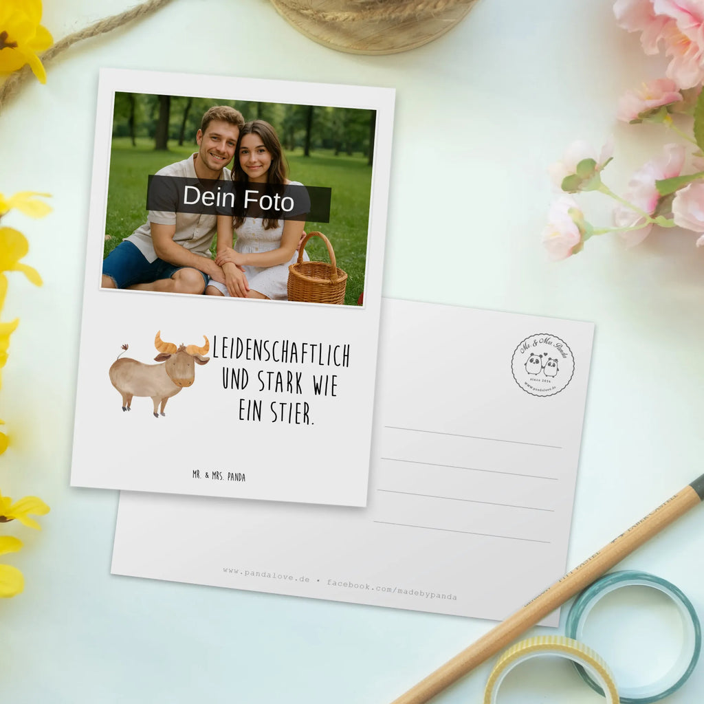 Personalisierte Foto Postkarte Sternzeichen Stier Personalisierte Foto Postkarte, Tierkreiszeichen, Sternzeichen, Horoskop, Astrologie, Aszendent, Stier, Stier Geschenk, Stier Sternzeichen, Geschenk Mai, Geschenk April, Geburtstag Mai, Geburtstag April, Rind, Ochse